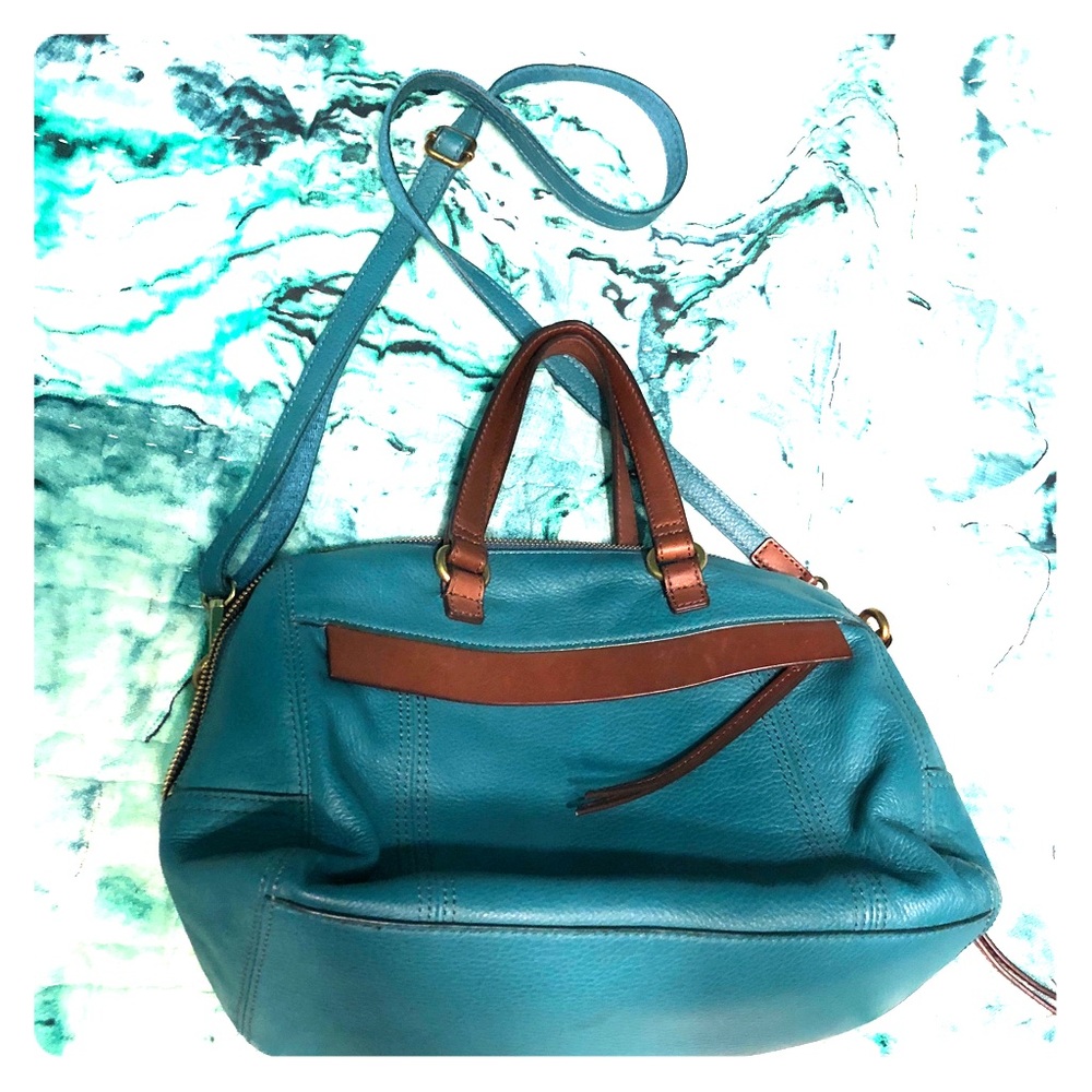 Teal Fossil Satchel